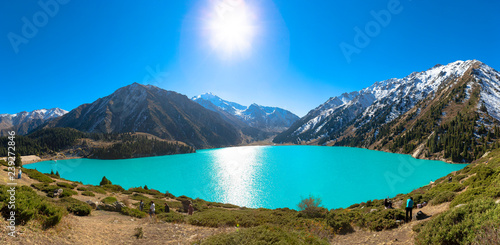 Big Almaty Lake in the mountains