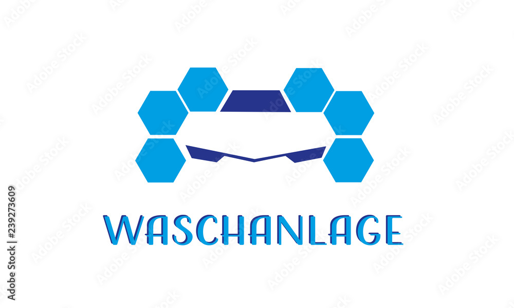 Fototapeta premium Waschanlage Logo ,Waschstraße Logo