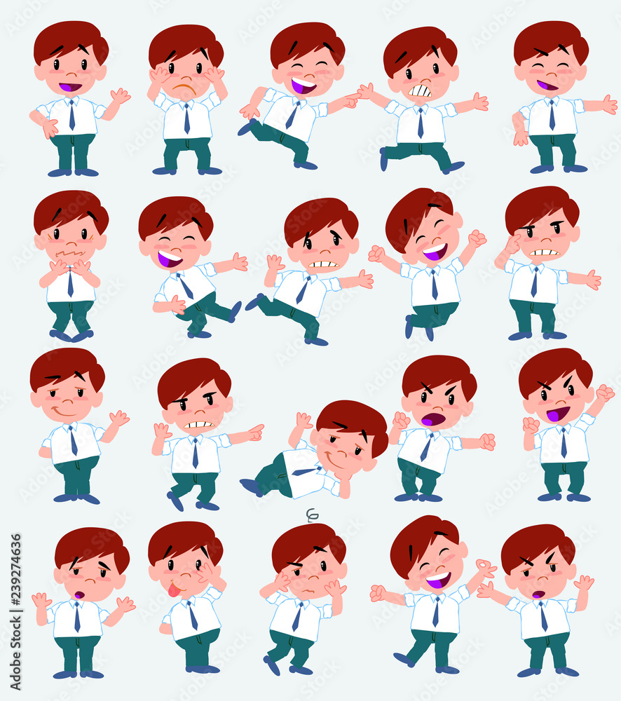 Cartoon character businessman in casual style. Set with different postures, attitudes and poses, doing different activities in isolated vector illustrations. Cartoon character businessman in casual style. Set with different postures, attitudes and poses, doing different activities in isolated vector illustrations.