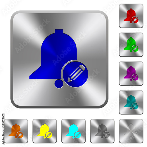 Edit reminder rounded square steel buttons