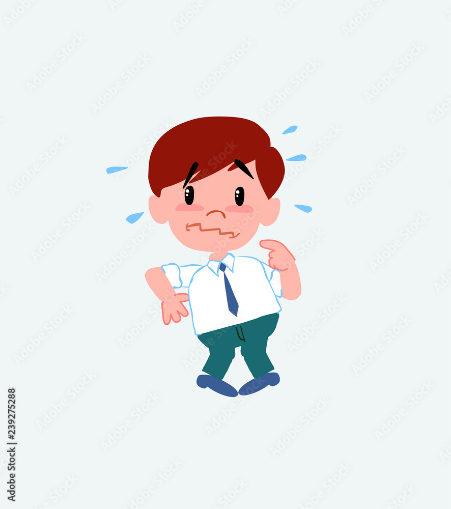 Businessman in casual style, scared. Businessman in casual style, scared.