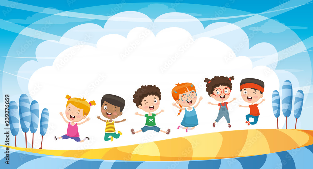 Vector Illustration Of Children Vector Illustration Of Children
