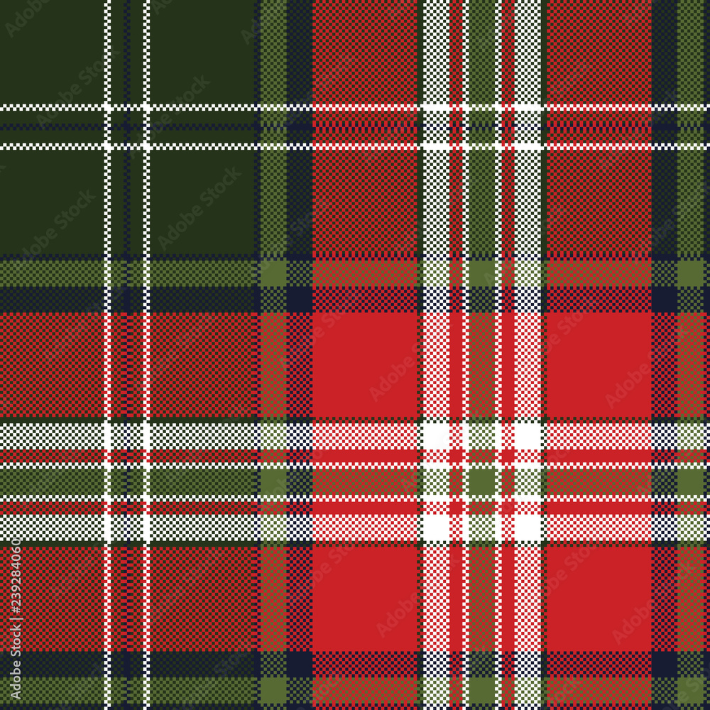 Red green plaid seamless fabric texture Red green plaid seamless fabric texture