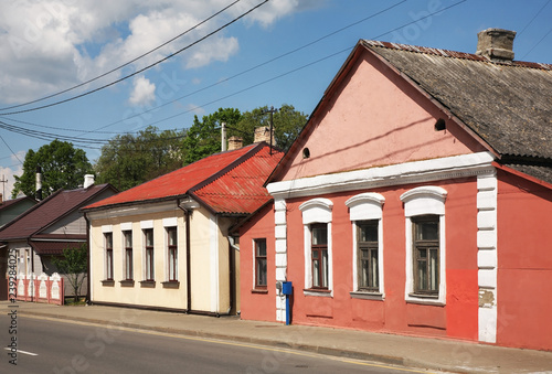 Fototapeta Naklejka Na Ścianę i Meble -  Pervomaiskaya street in Kobryn. Brest Region. Belarus