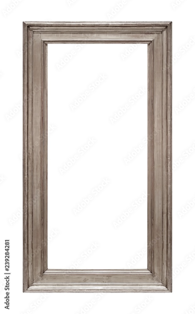 Silver frame for paintings, mirrors or photo isolated on white background Silver frame for paintings, mirrors or photo isolated on white background