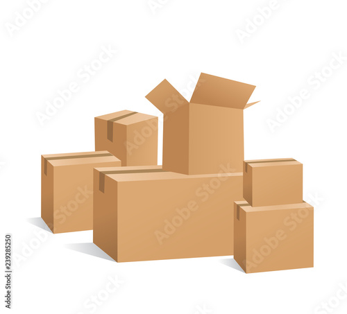 box set vector illustration