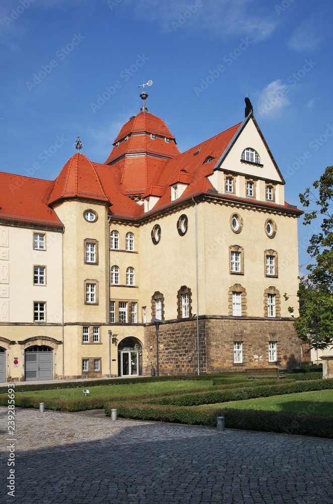 Sonnenstein castle in Pirna. State of Saxony. Germany
