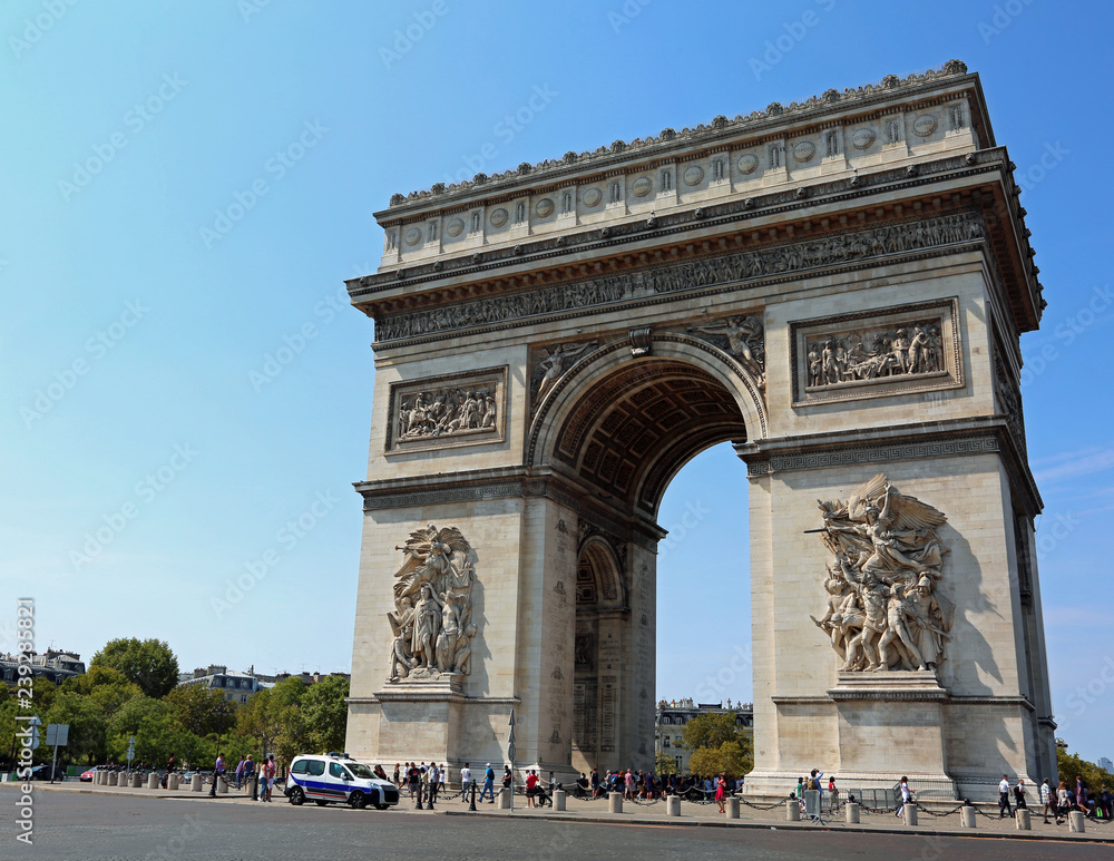 triumphal arch in Paris in France