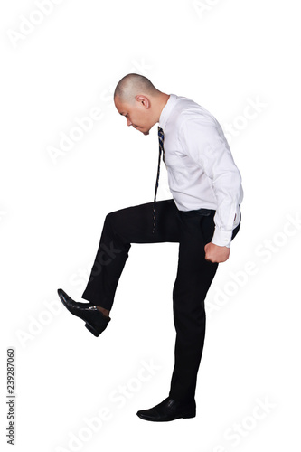 Young Asian Businessman Stomp Gesture