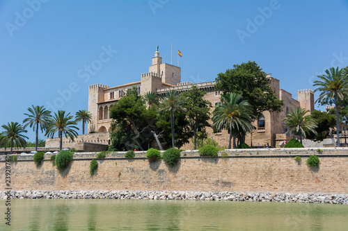 Palma de Mallorca, Balearic Islands, Spain - July 21, 2013: Royal Palace of La Almudaina (Palacio Real de La Almudaina) photo