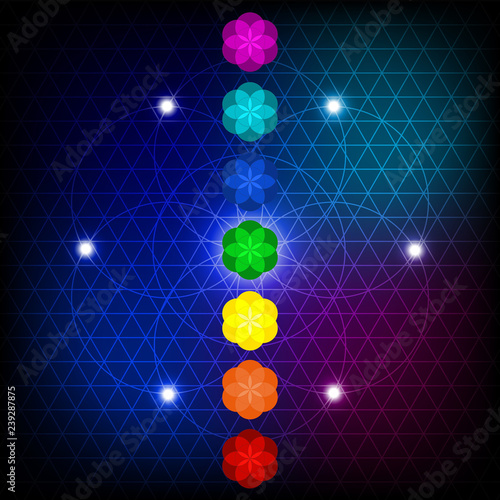 Glowing Flower of Life
