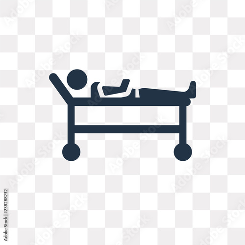 Stretcher vector icon isolated on transparent background, Stretcher  transparency concept can be used web and mobile