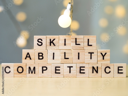 Photography Skill Ability Competence, Business Words Quotes Concept