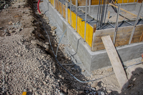 foundation construction from side