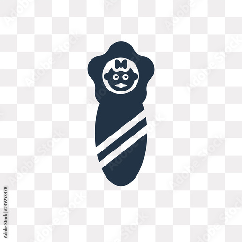 Newborn vector icon isolated on transparent background, Newborn  transparency concept can be used web and mobile