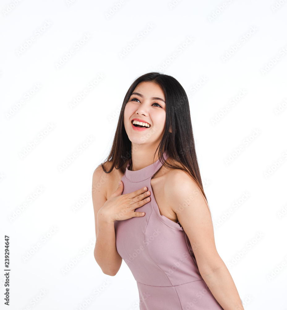 Happy excited surprised young woman. Happy excited surprised young woman.