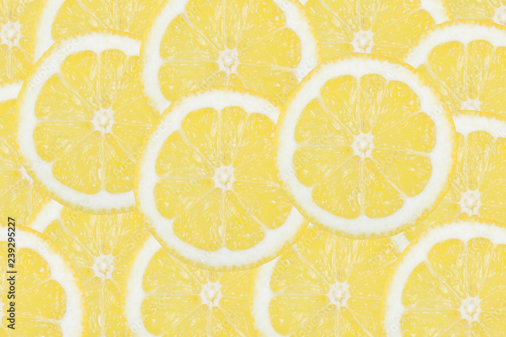 Yellow lemon slices pattern texture background. Yellow lemon slices pattern texture background.