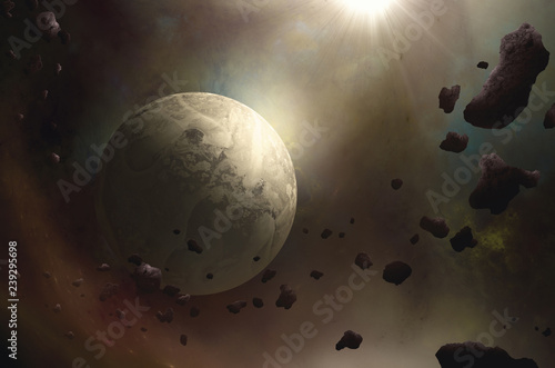 planet passing through aste...