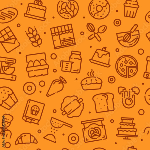 Bakery seamless pattern