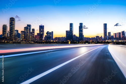 traffic in city at night