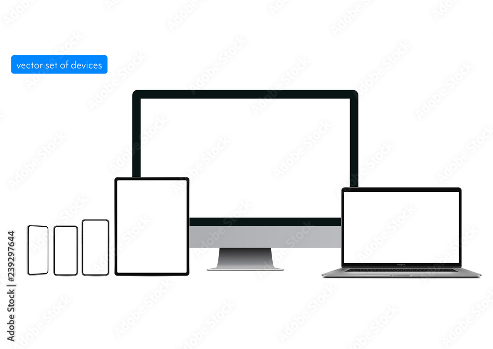 Laptop smartphone computer tablet pro set of devices Laptop smartphone computer tablet pro set of devices