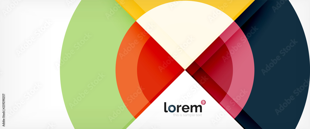 Modern geometric circles abstract background, colorful round shapes with shadow effects Modern geometric circles abstract background, colorful round shapes with shadow effects