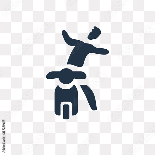 motorcycle accident vector icon isolated on transparent background, motorcycle accident  transparency concept can be used web and mobile
