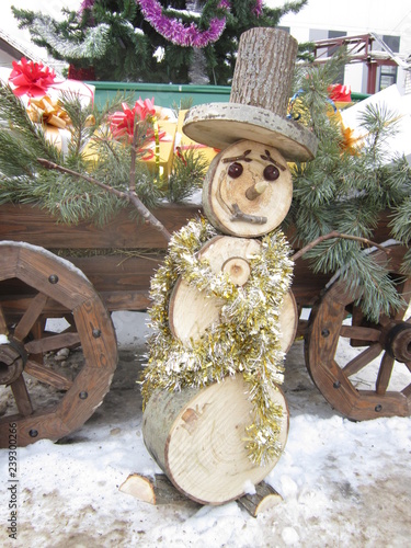 Unusual snowman for Christmas.