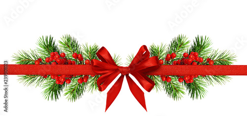 Silk ribbon and a bow with ...