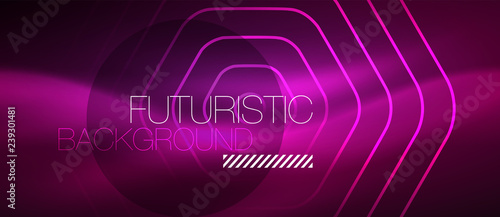 Neon glowing wave, magic energy and light motion background. Vector wallpaper template