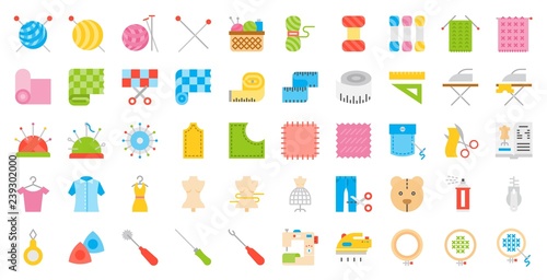 Sewing, handcraft and fashion design related icon