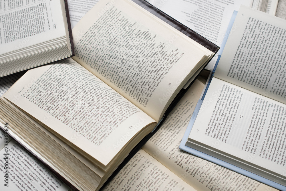 Obraz premium Photo composition with books