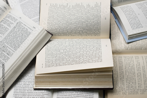 Photo composition with books