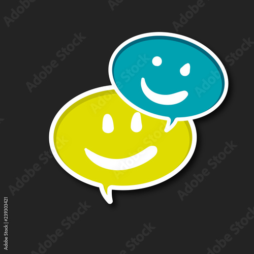 bulle dialogue, smiley