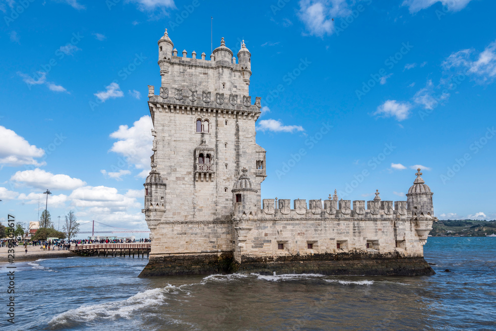 Prospect of the west side of the Belem tower