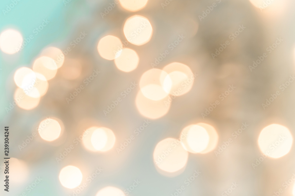 Obraz premium golden and green lights bokeh abstract background