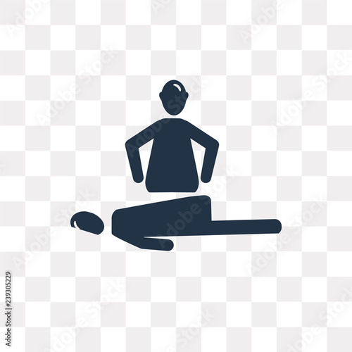 CPR vector icon isolated on transparent background, CPR  transparency concept can be used web and mobile