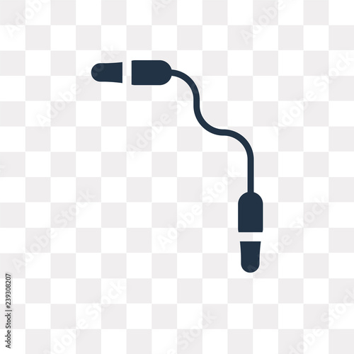 Jump rope vector icon isolated on transparent background, Jump rope  transparency concept can be used web and mobile