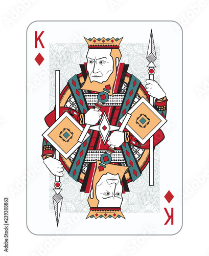 Playing cards in vintage style for poker. Original design, many small details, retro style	
