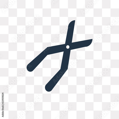 Pruning shears vector icon isolated on transparent background, Pruning shears  transparency concept can be used web and mobile