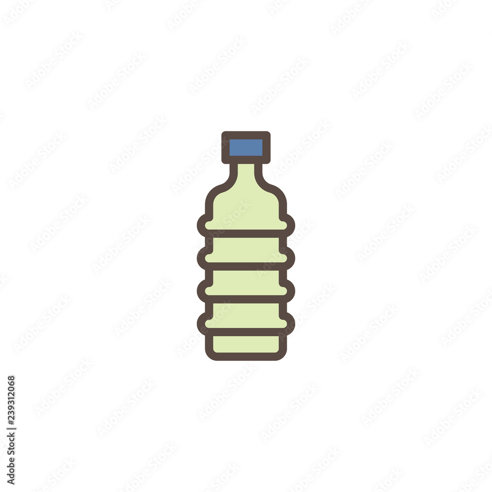 Bottle of water filled outline icon, line vector sign, linear colorful pictogram isolated on white. Plastic bottle symbol, logo illustration. Pixel perfect vector graphics Bottle of water filled outline icon, line vector sign, linear colorful pictogram isolated on white. Plastic bottle symbol, logo illustration. Pixel perfect vector graphics