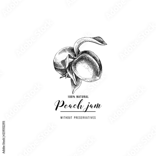 Peach jam logo template