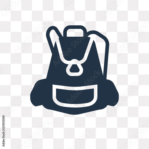 Big Backpack vector icon isolated on transparent background, Big Backpack  transparency concept can be used web and mobile