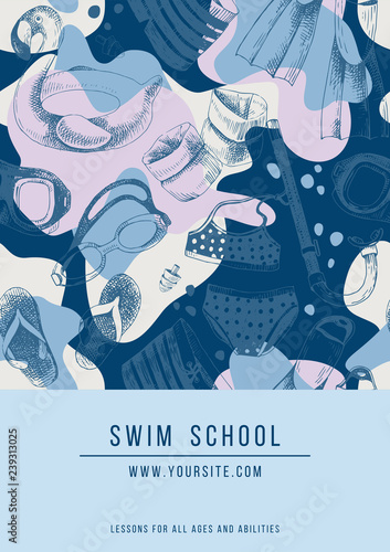 Swim school banner
