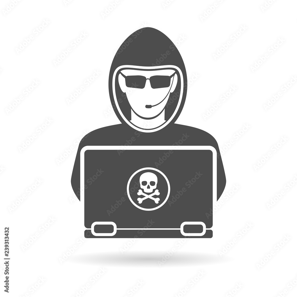 Cyber Crime Concept with Logo Hacker Cyber Crime Concept with Logo Hacker