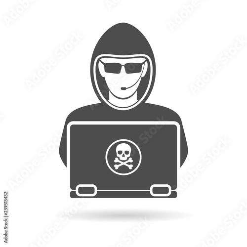 Cyber Crime Concept with Logo Hacker