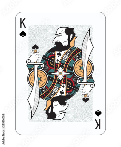 Playing cards in vintage style for poker. Original design  many small details  retro style