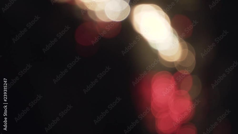 Bokeh city lights, out of focus blurred background