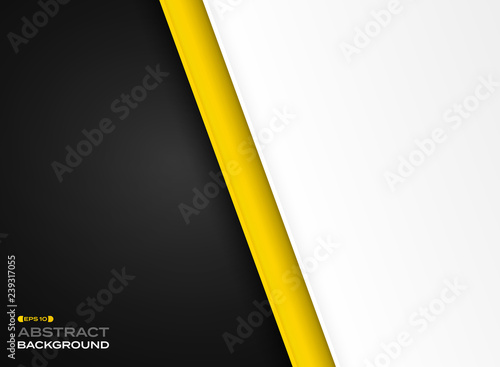 Abstract of futuristic technology yellow black white background.