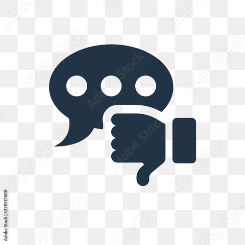 Bad review vector icon isolated on transparent background, Bad review  transparency concept can be used web and mobile